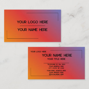 Carte De Visite Nom de logo personnalisé Minimaliste Moderne Profe