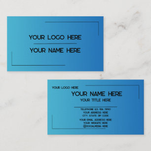 Carte De Visite Nom de logo personnalisé Minimaliste Moderne Profe
