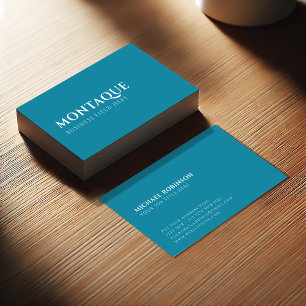 Carte De Visite Nom de marque minimaliste   Une syllabe   Aqua Blu
