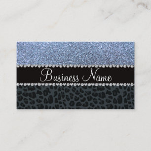 Carte De Visite Nom d'entreprise pastel bleu parties scintillant g