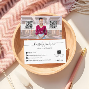 Carte De Visite Nom du script Code QR pour l'achat et la vente de 