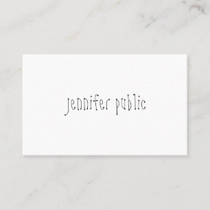 Carte De Visite Nom du script manuel moderne Texte Modèle Chic