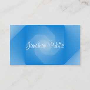 Carte De Visite Nom du script manuscrit du Modèle bleu professionn