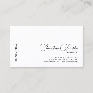 Carte De Visite Nom manuscrit Custom Company Logo Moderne
