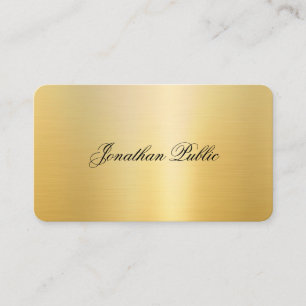 Carte De Visite Nom manuscrit tendance Stylish Or Look Moderne