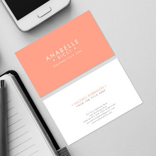 Carte De Visite Nom minimal   Type de police Sans Serif   Pêche