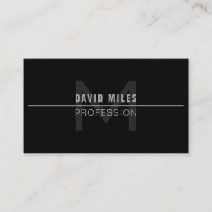 Carte De Visite Nom professionnel moderne Dark Grey