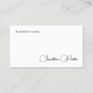 Carte De Visite Nom typé Elegant Simple Design Company