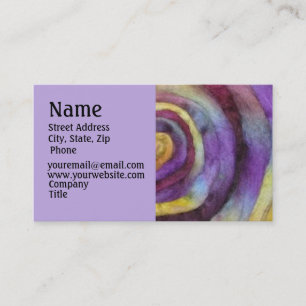 Carte de visite nomade teint par main