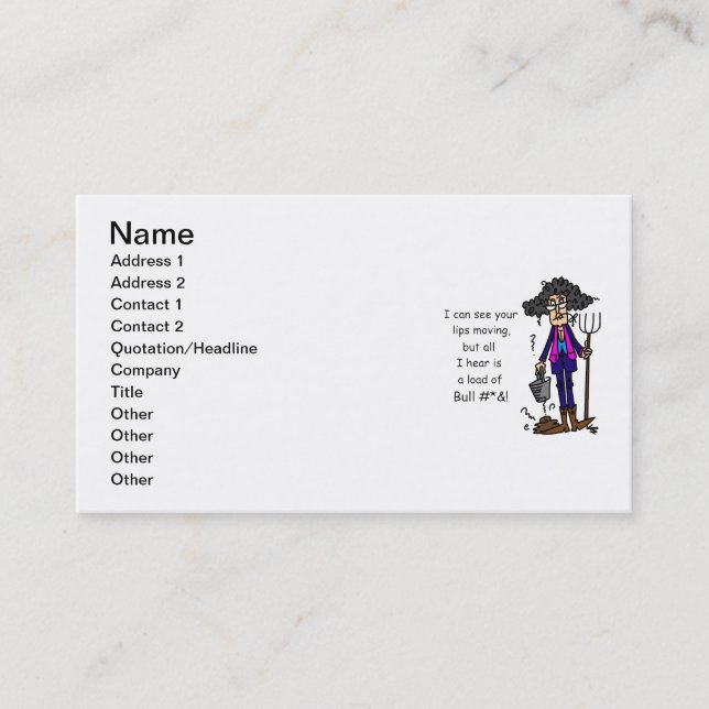 Carte De Visite Nombre de BS (Devant)