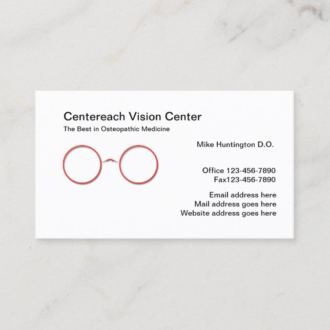 Carte De Visite Nomination Du Médecin Ostéopathique (Devant)