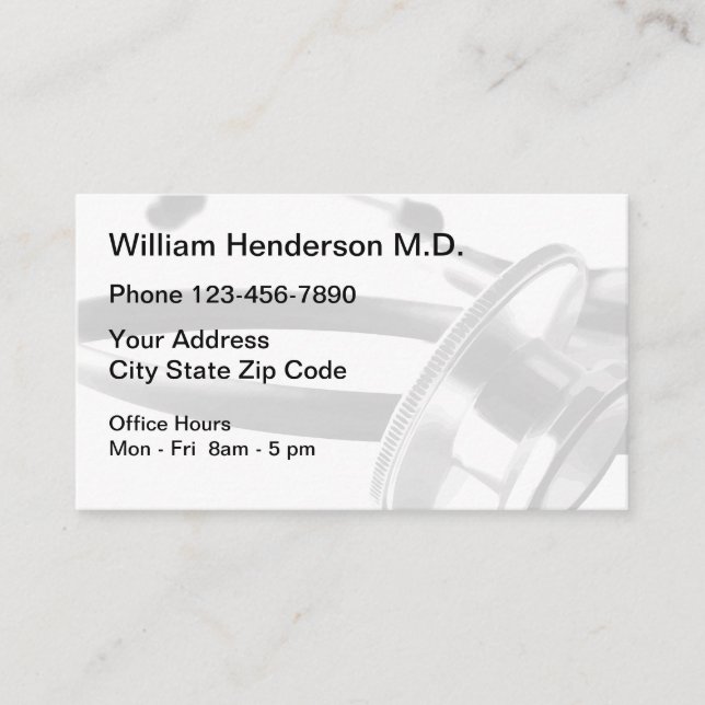Carte De Visite Nomination d'un médecin Médicale (Devant)