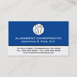 Carte De Visite Nomination multiple de chiropratique professionnel