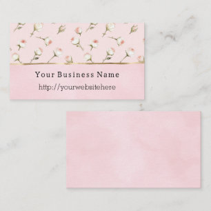 Carte De Visite Noms de site web d'entreprise de fleurs roses rose