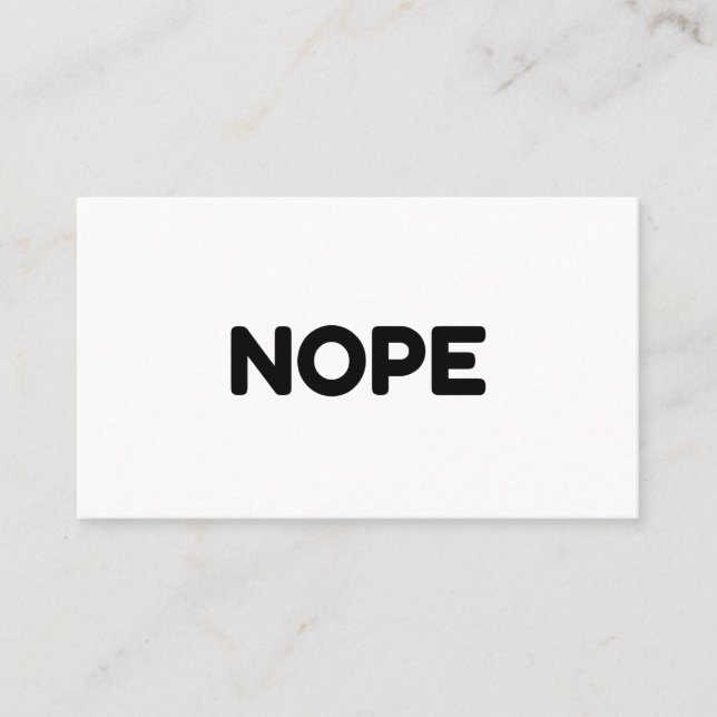 CARTE DE VISITE NOPE (Devant)