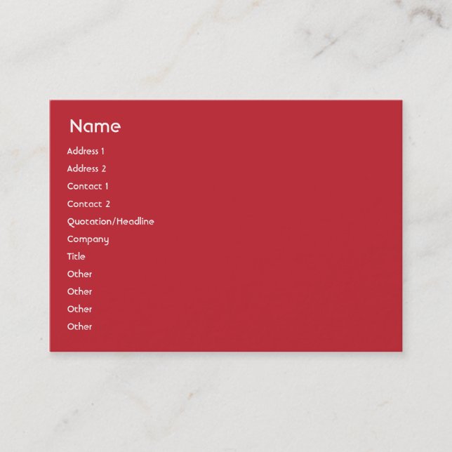 Carte De Visite Norvège - Chubby (Devant)