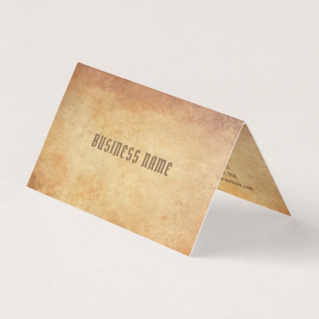 Carte De Visite Nostalgique vieux papier look professionnel luxueu (Devant)