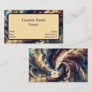 Carte De Visite Notaire Art Abstrait Moderne 