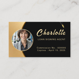 Carte de visite Notaire Or Noir Luxe Professionnel