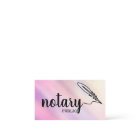 Notaire Public Élégant Script Plain Noir & Blanc