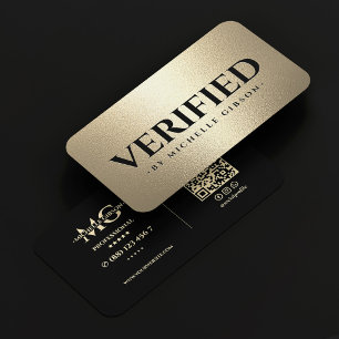 Carte De Visite Notaire public mobile élégant noir faux or