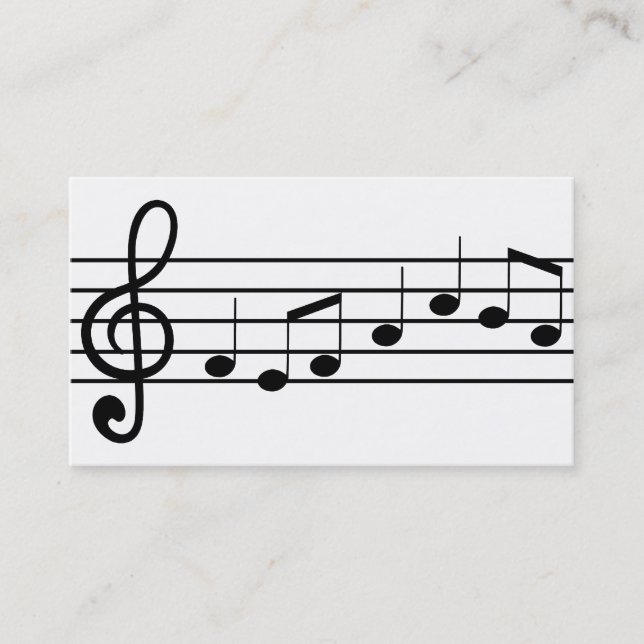 Carte De Visite notation de musique (Devant)