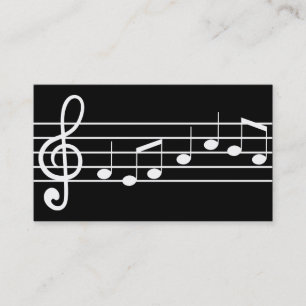 Carte De Visite notation de musique