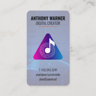 Carte De Visite Note de son Son numérique Feuille musicale