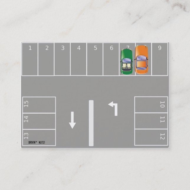 Carte De Visite Note de stationnement incorrecte (Devant)