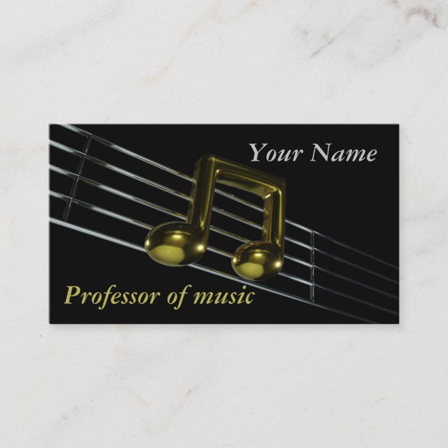 Carte De Visite Note musicale (Devant)