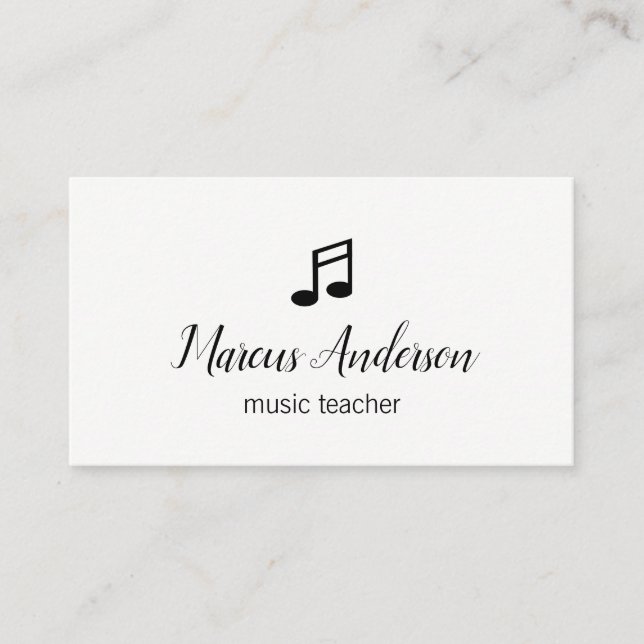 Carte De Visite Note musicale (Devant)