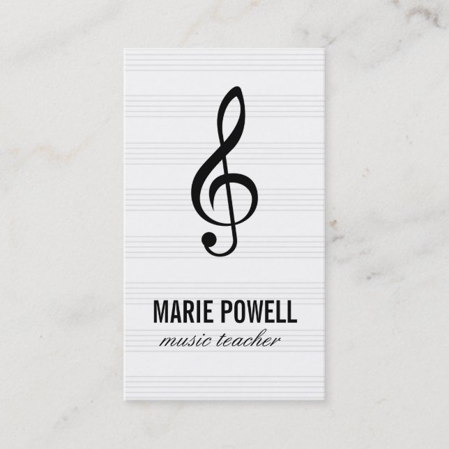 Carte De Visite Note musicale / Fiche musicale (Devant)