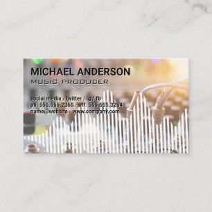 Carte De Visite Notes de musique Mixeur de table de mixage Ing