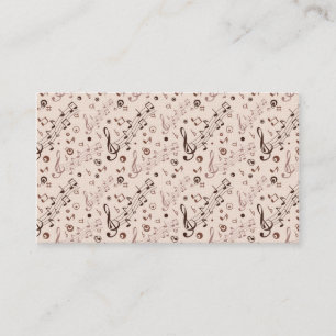 Carte De Visite Notes musicales, barres, et symboles de fête