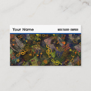 Carte De Visite Notes musicales sur Abstrait Arrière - plan Profes