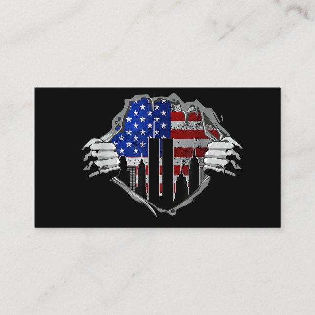 Carte De Visite N'oubliez jamais 21e anniversaire usa american fla (Devant)