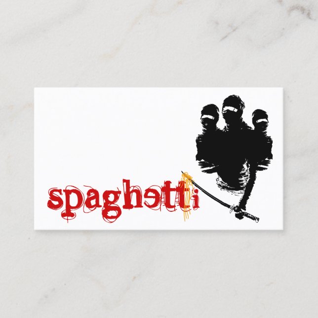 Carte De Visite nouilles spaghetti ninja (Devant)