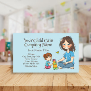 Carte De Visite Nounou Gardienne Femme Garde d'enfants Crèche Enfa