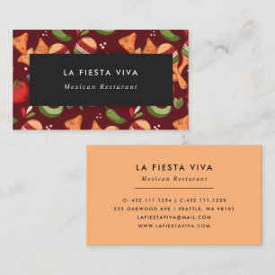 Carte De Visite Nourriture Mexicaine Rouge Et Verte