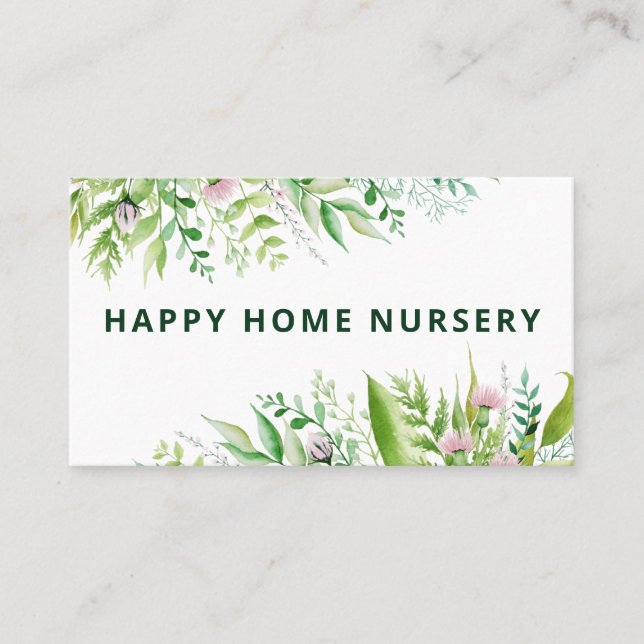 Carte De Visite Nourriture Plante cultivée dans le bouquet de prin (Devant)