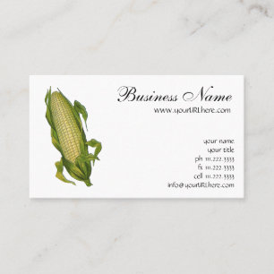 Carte De Visite Nourriture vintage, Légumes sains, Maïs sur la cui