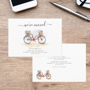 Carte De Visite Nous avons déplacé Boho Chic Elegant Moving Faire-