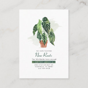 Carte De Visite Nous avons déplacé l'aquarelle Elegant Moving Fair