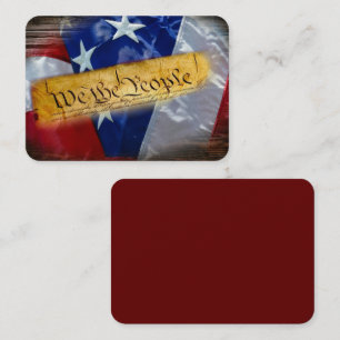 Carte De Visite Nous Le Peuple Drapeau Américain