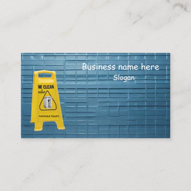 Carte De Visite nous nettoyons et louons toilettes portatives pann (Devant)