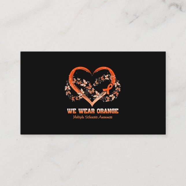 Carte De Visite Nous Portons Orange Multiple Sclerosis Sensibilisa (Devant)