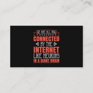 Carte De Visite Nous Sommes Tous Maintenant Connectés Par Interne