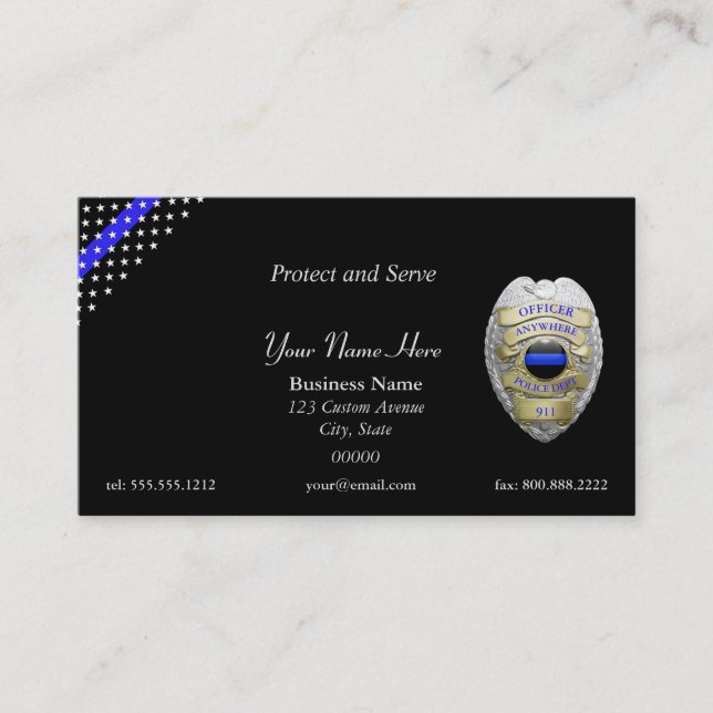 Carte De Visite Nouveau Badge entièrement personnalisable (Devant)