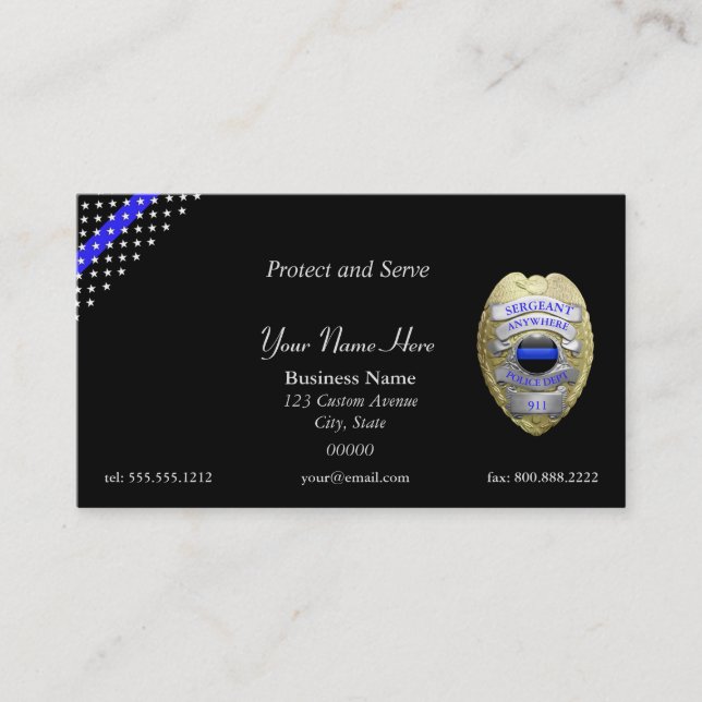 Carte De Visite Nouveau Badge entièrement personnalisable (Devant)