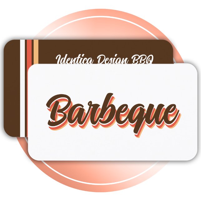 Carte De Visite NOUVEAU barbecue rétro (Créateur téléchargé)